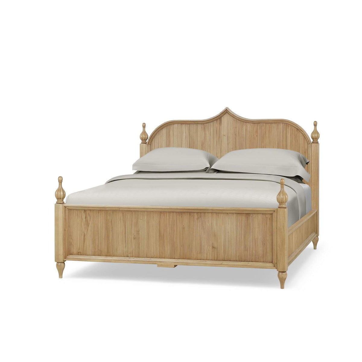 Brighton Wooden Back Bed Queen in Fruitwood (* comes w/ 2 poster options)