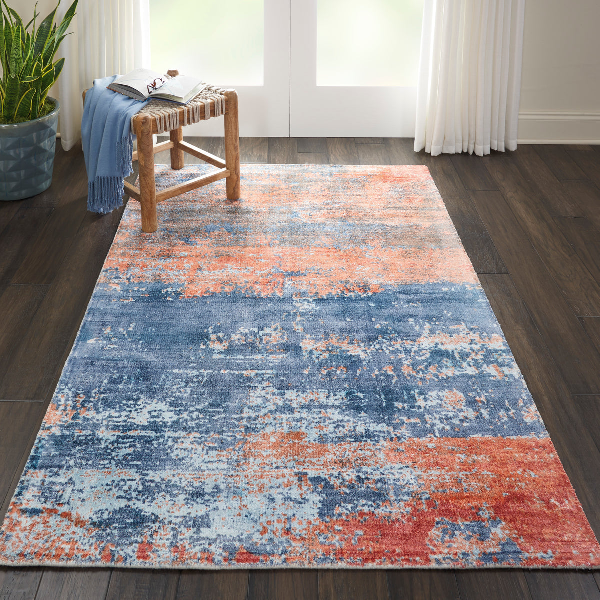Safari Dreams KI374 Blue Brick Rug