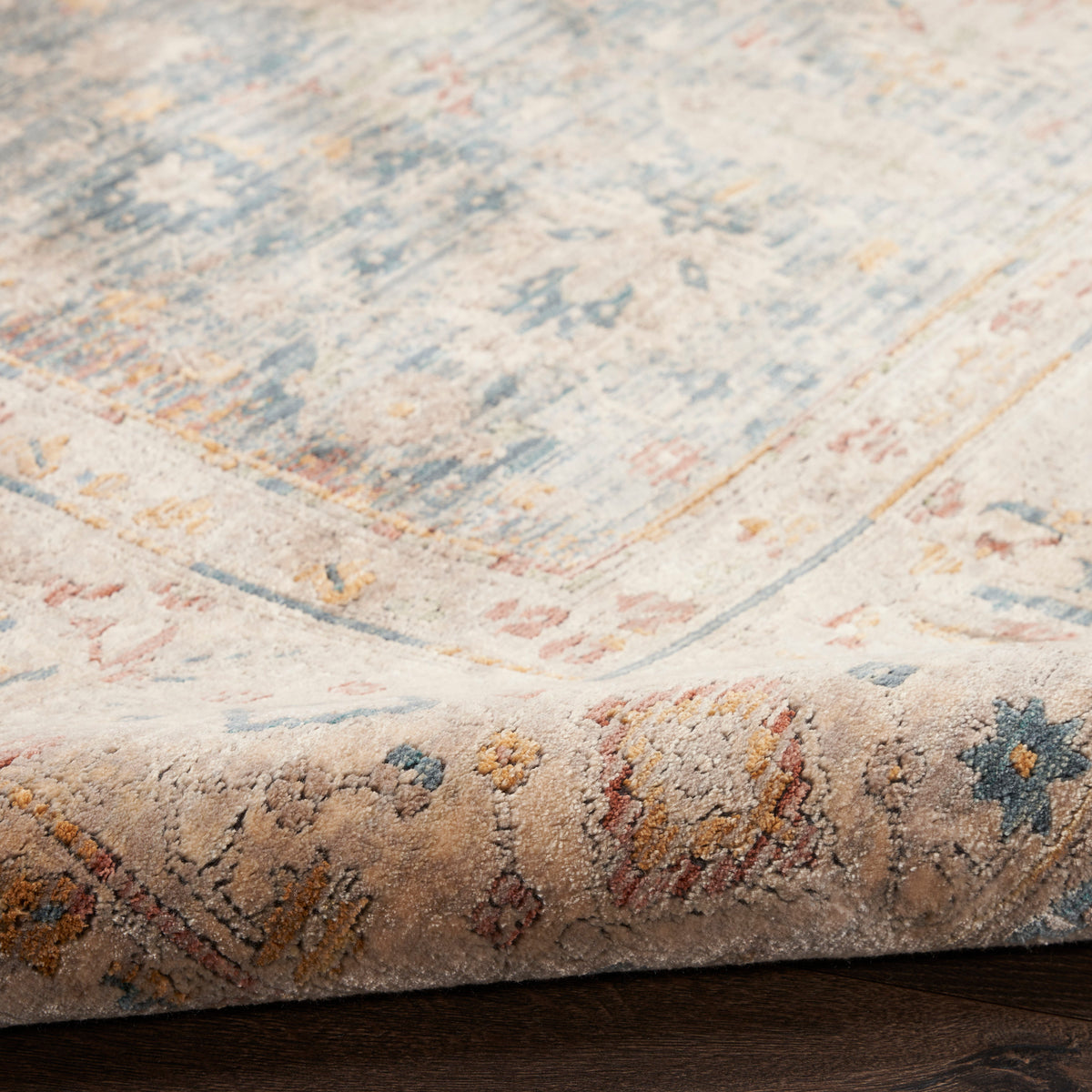Luxurious LRS03 Ivory Blue Rug