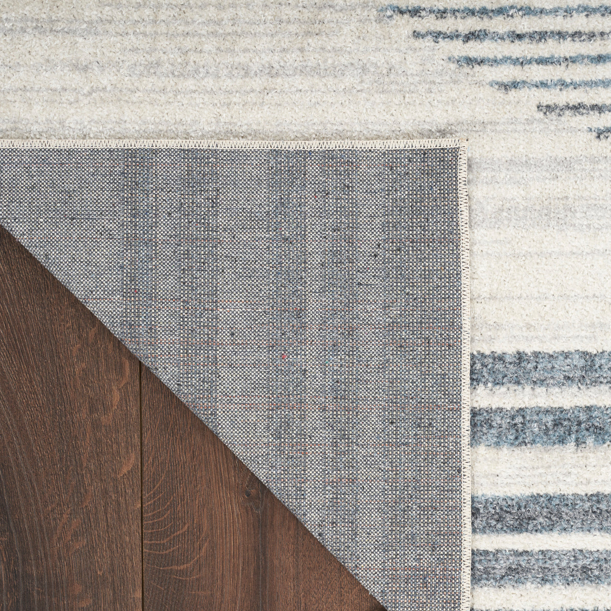 Astra Machine Washable ASW05 Ivory Blue Rug