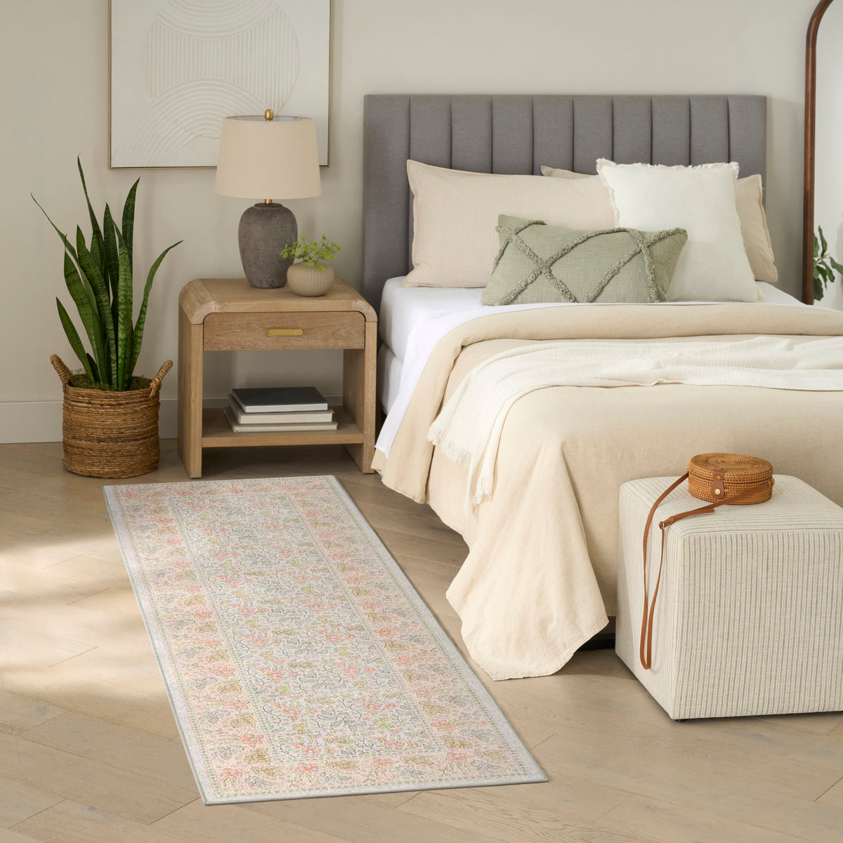 Botanical Washables BOT03 Beige Multicolor Rug