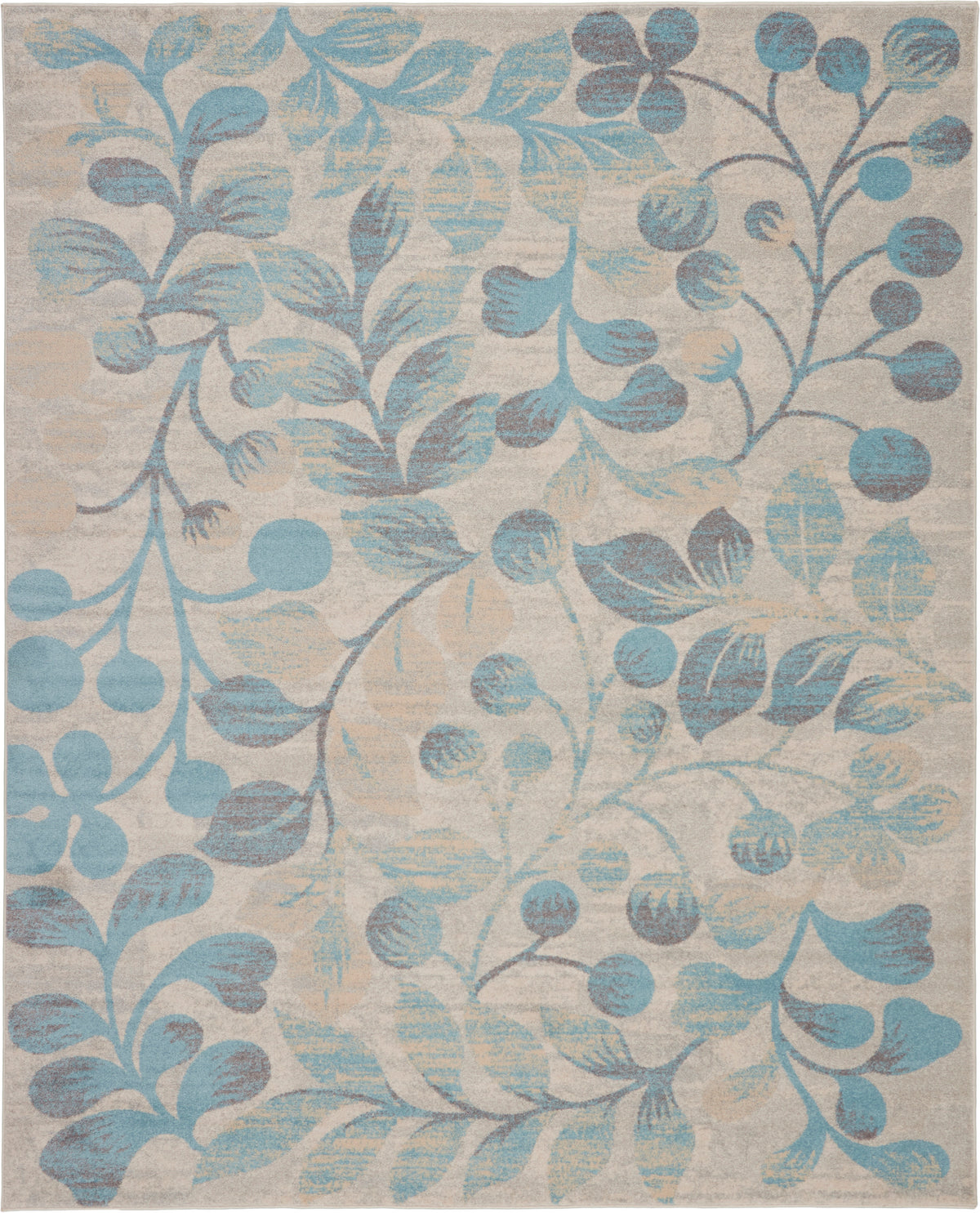 Tranquil TRA03 Ivory/Turquoise Rug