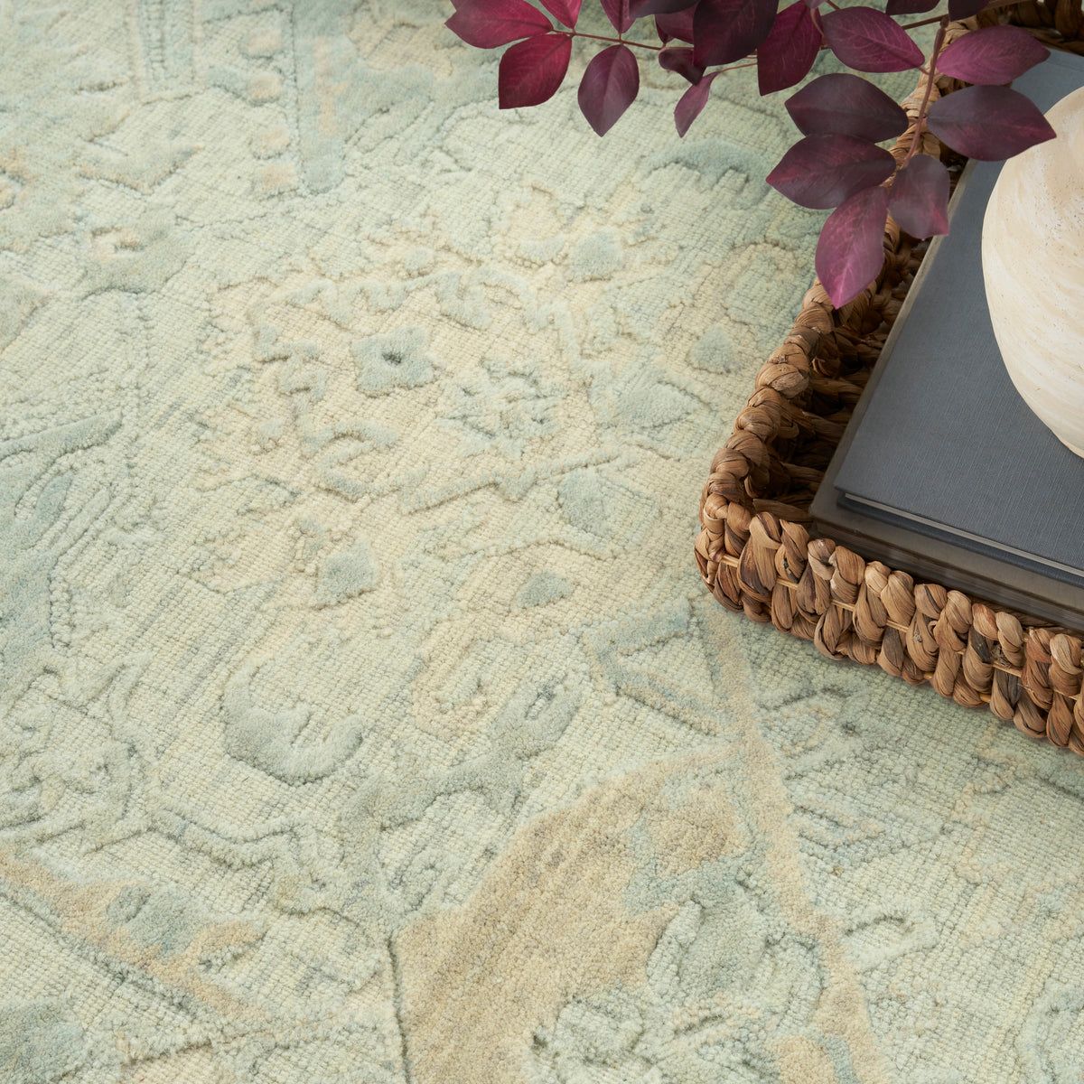 Ravello RVL04 Aqua Taupe Rug