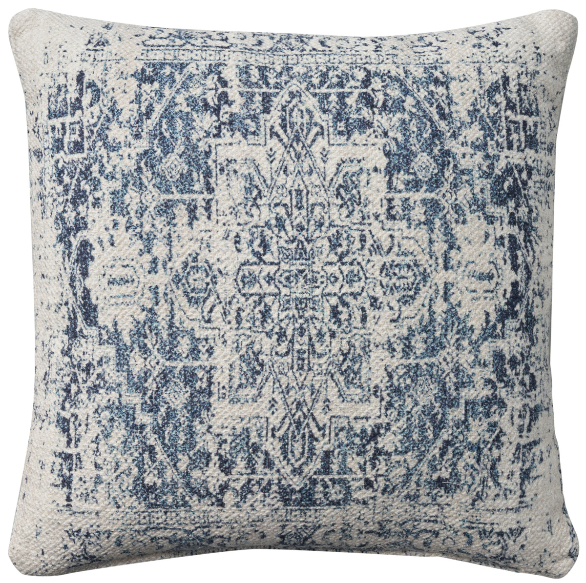 Lifestyle VJ020 Ivory Navy 20" x 20" Throw Pillows