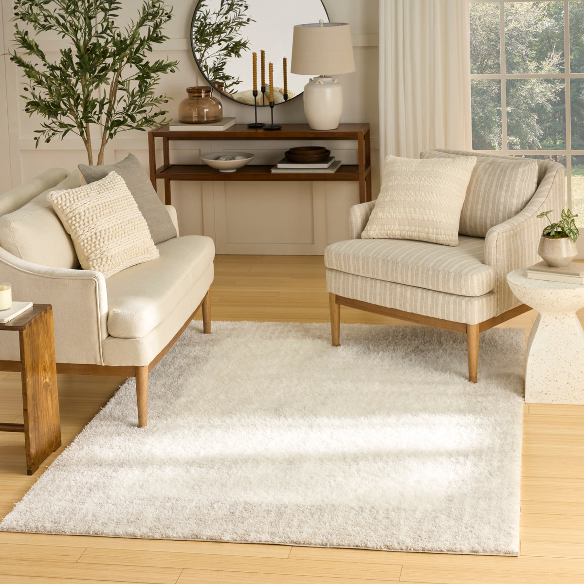 Pacific Shag PCS02 Ivory Beige Rug
