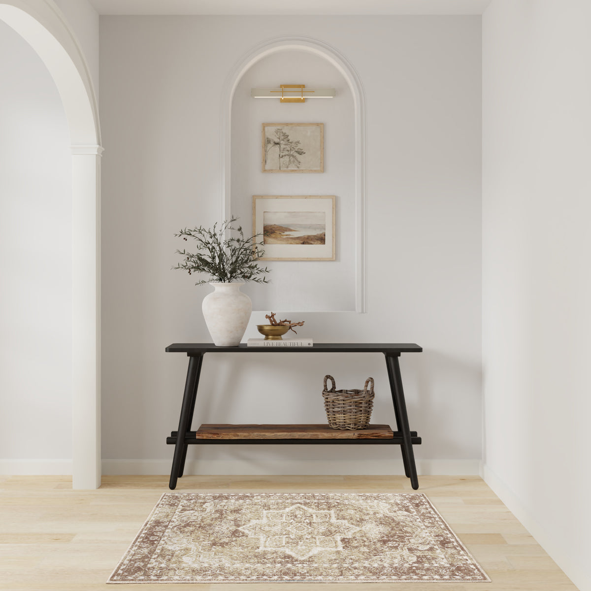 Astra Machine Washable ASW12 Rust Rug