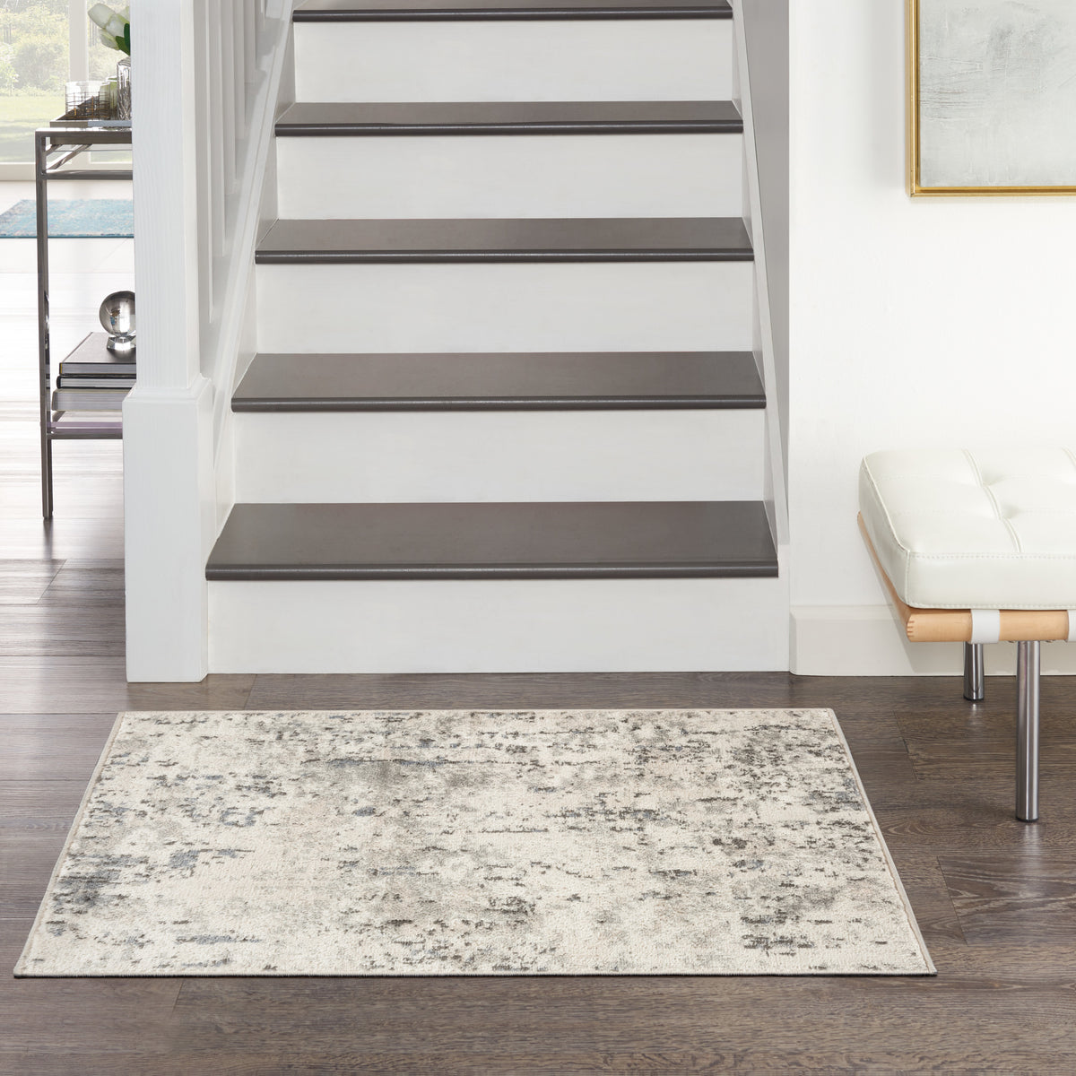 Quarry QUA01 Ivory Blue Grey Rug