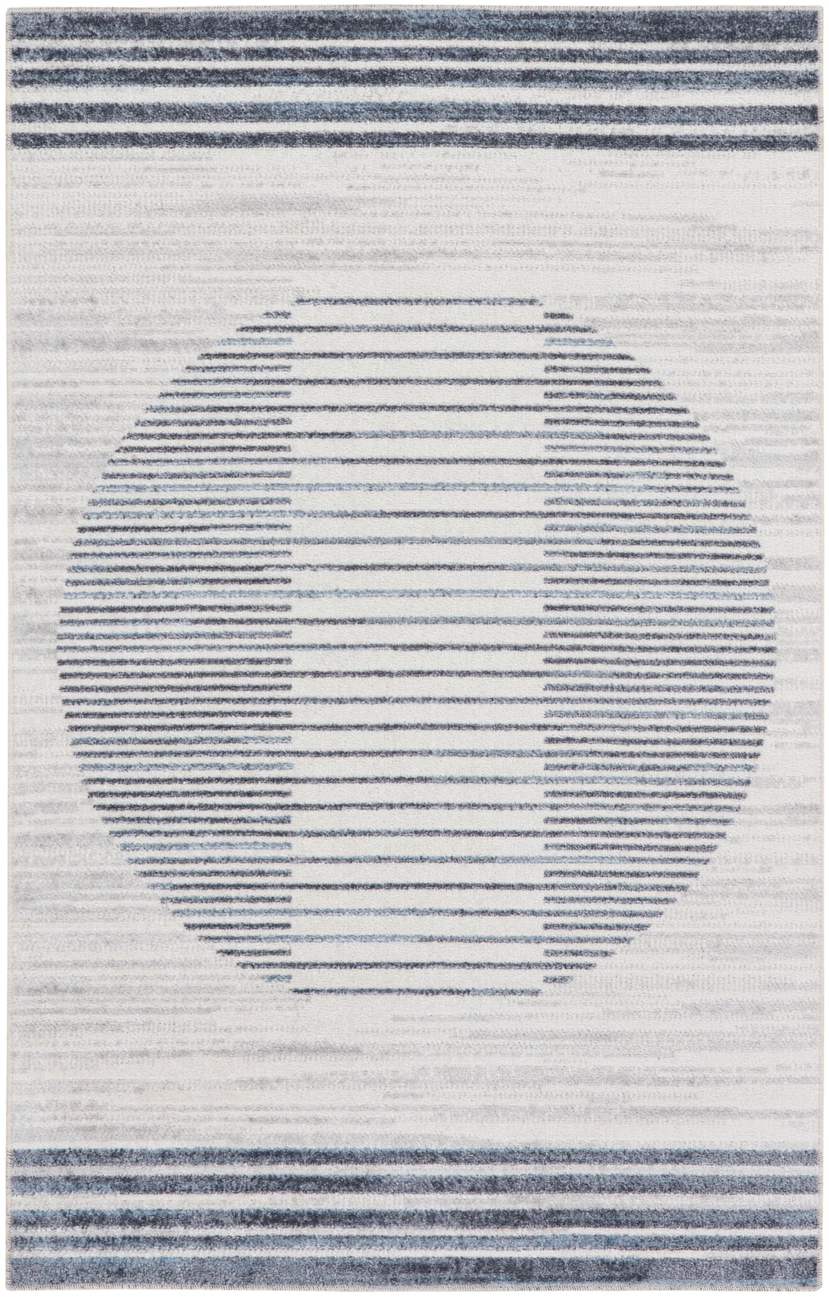 Astra Machine Washable ASW05 Ivory Blue Rug