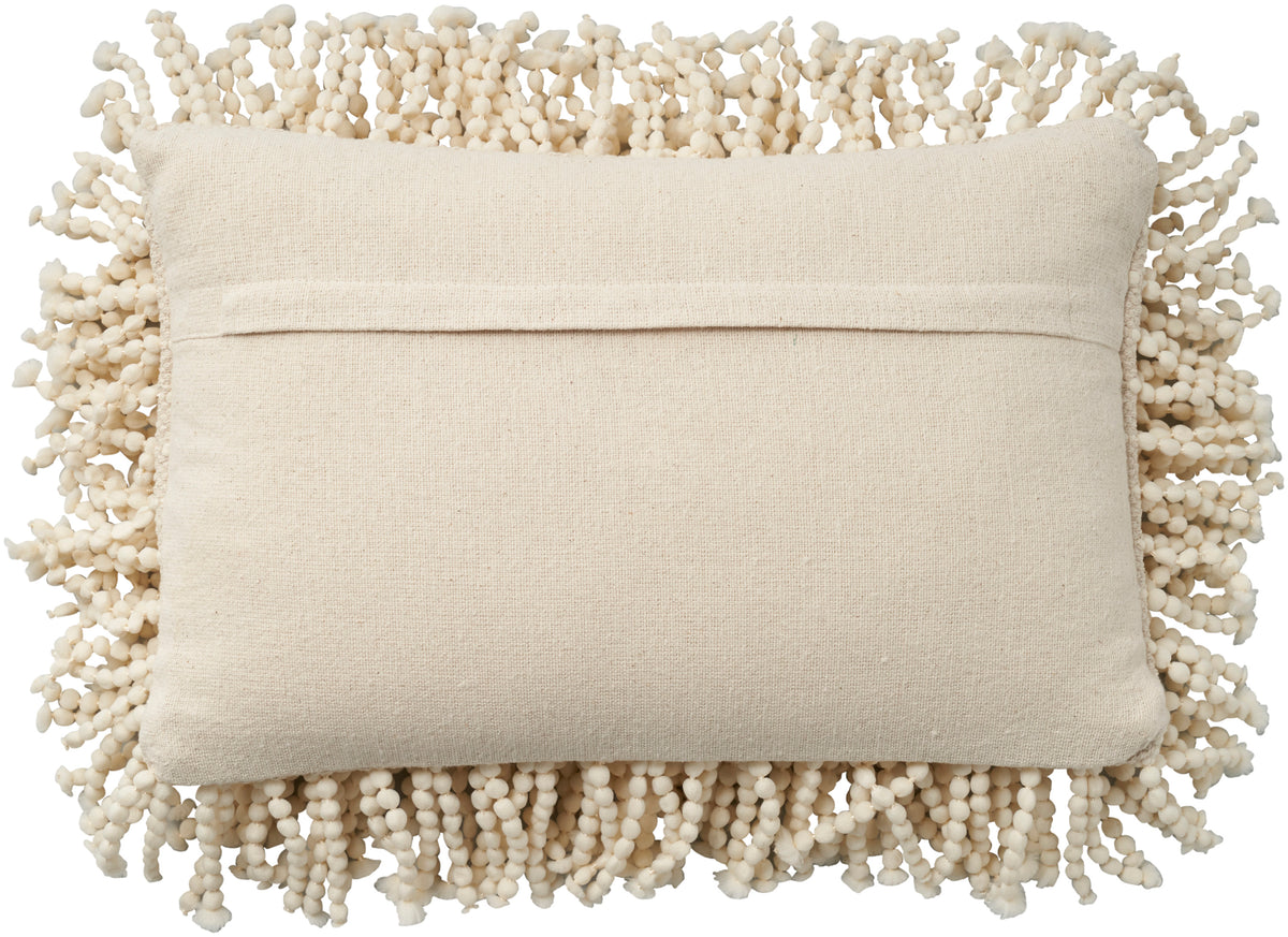 Shag DC105 Ivory 14" x 20" Throw Pillows