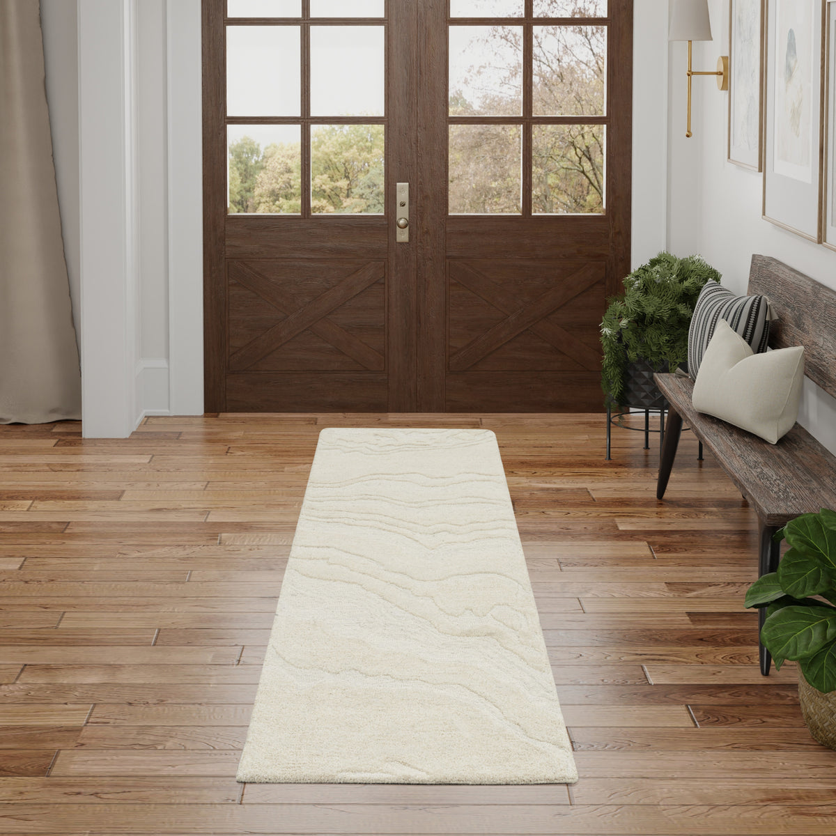 Graceful GRU01 Ivory Rug