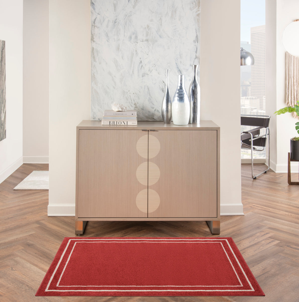 Nourison Essentials NRE02 Brick Ivory Rug