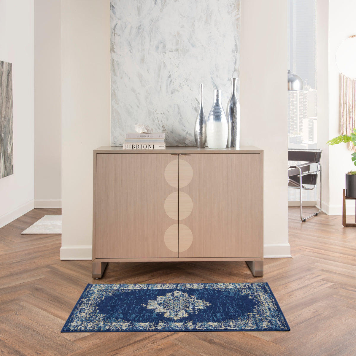 Grafix GRF14 Navy Blue Rug