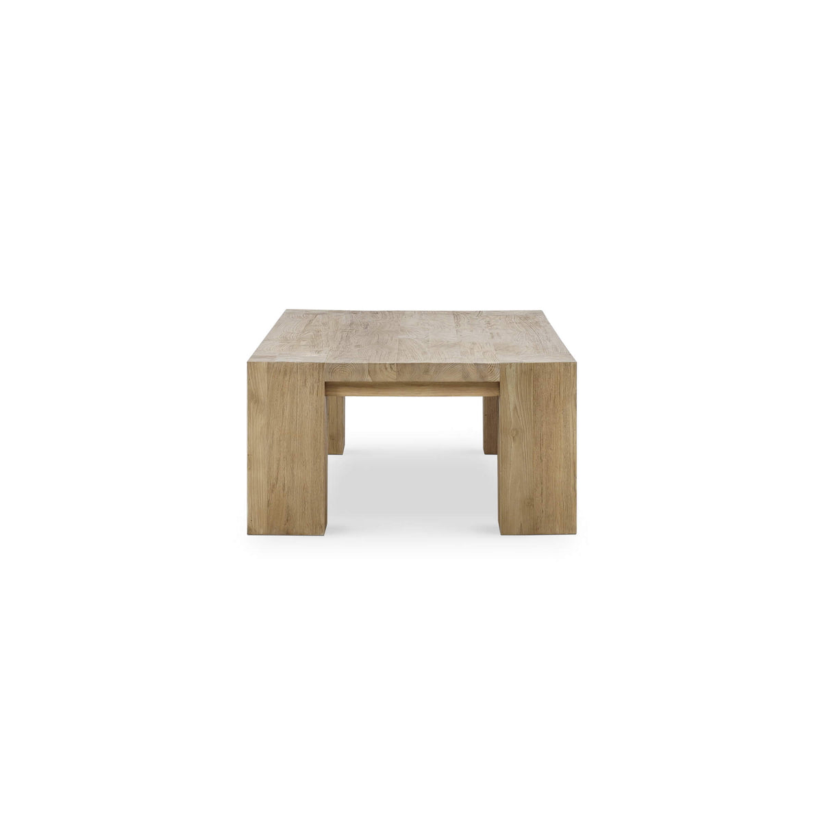 Tuscan Rustic Distressed Teak Coffee Table in Teak Natural w/ Weathered Teak Distressing