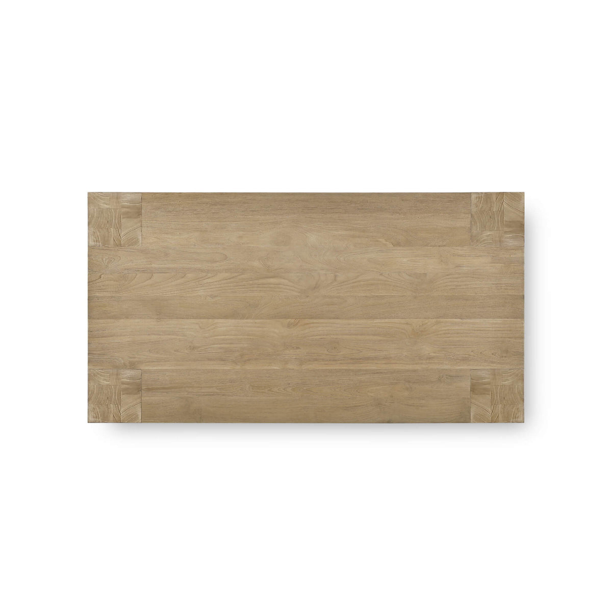 Tuscan Rustic Distressed Teak Coffee Table in Teak Natural w/ Weathered Teak Distressing