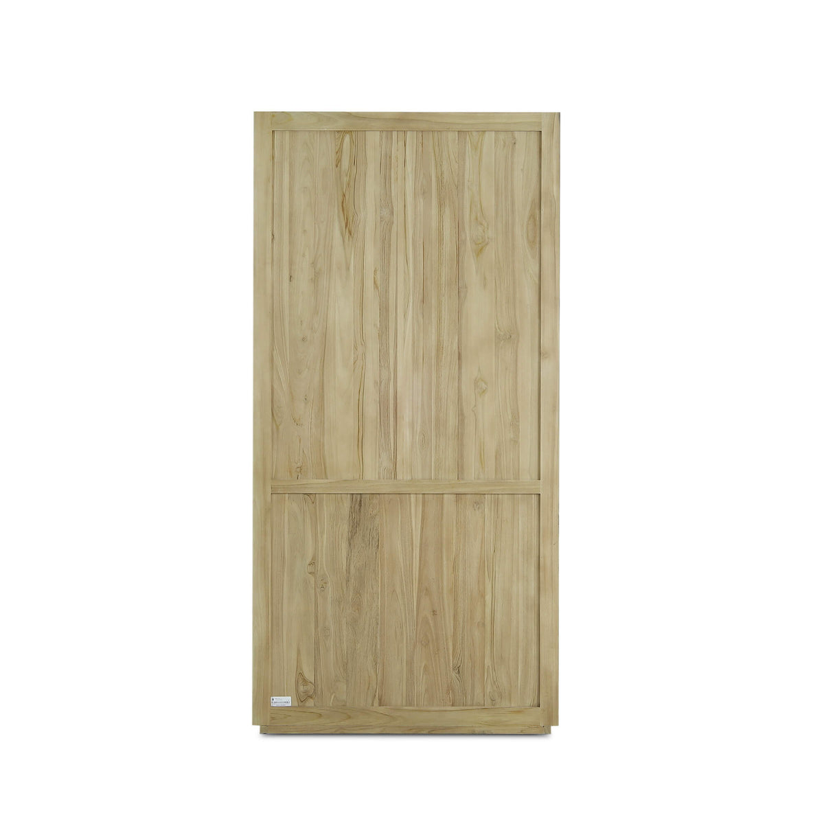 Tuscan Rustic Distressed Teak Display Cabinet in Teak Natural w/ Weathered Teak Distressing
