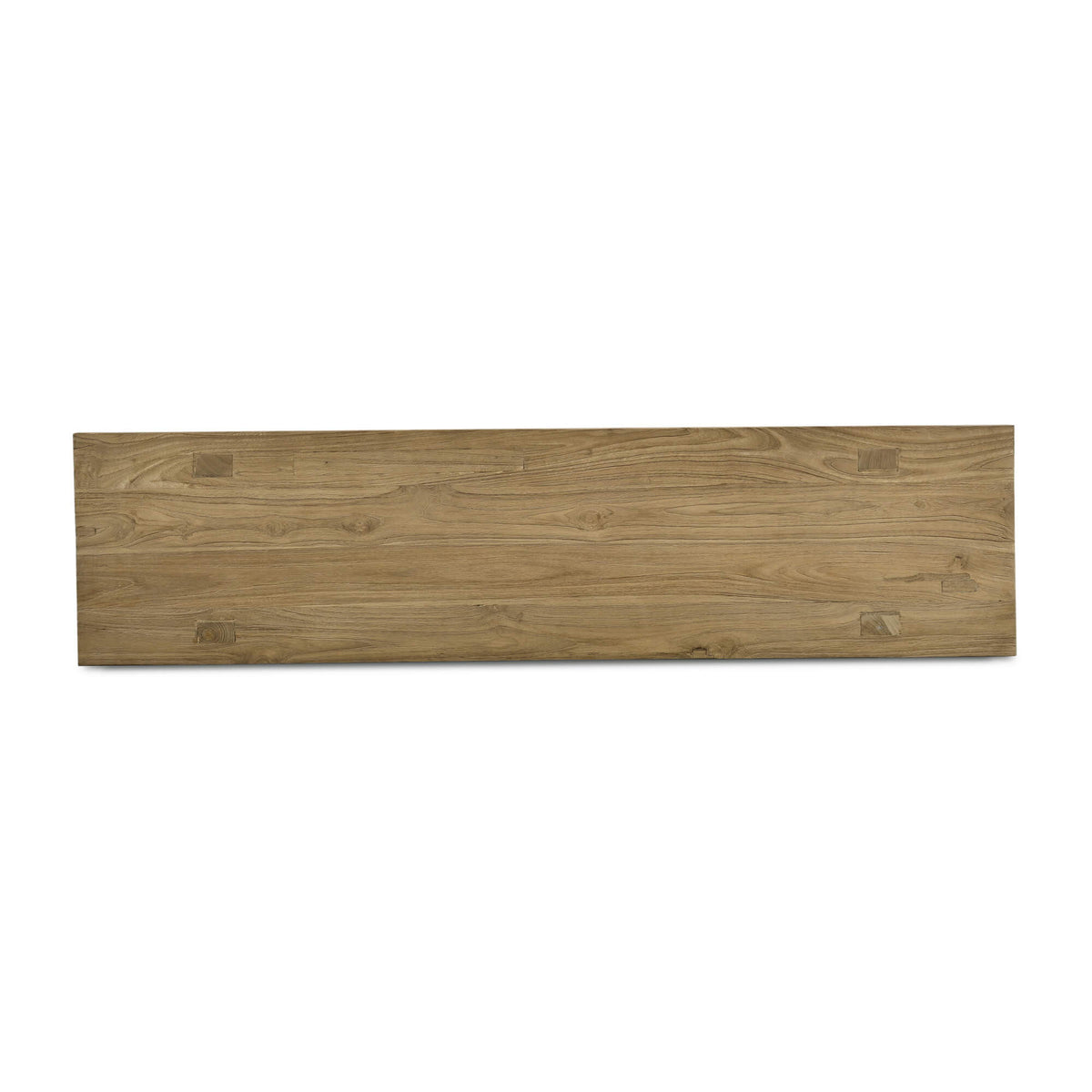 Tuscan Rustic Distressed Teak Bench in Teak Natural w/ Weathered Teak Distressing
