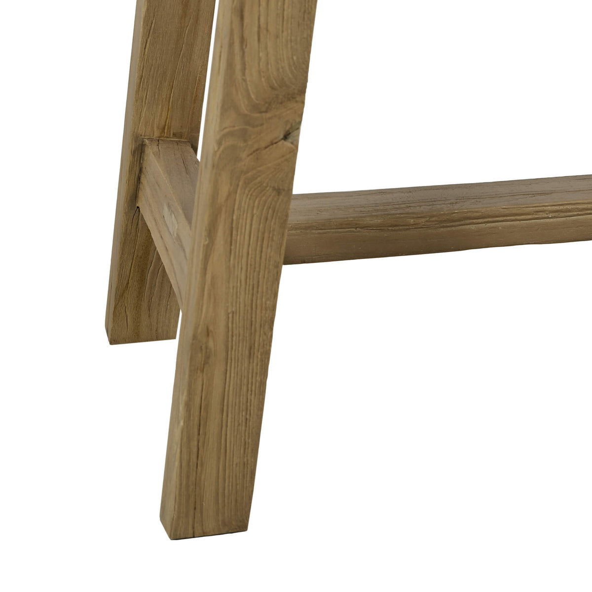 Tuscan Rustic Distressed Teak Bench in Teak Natural w/ Weathered Teak Distressing