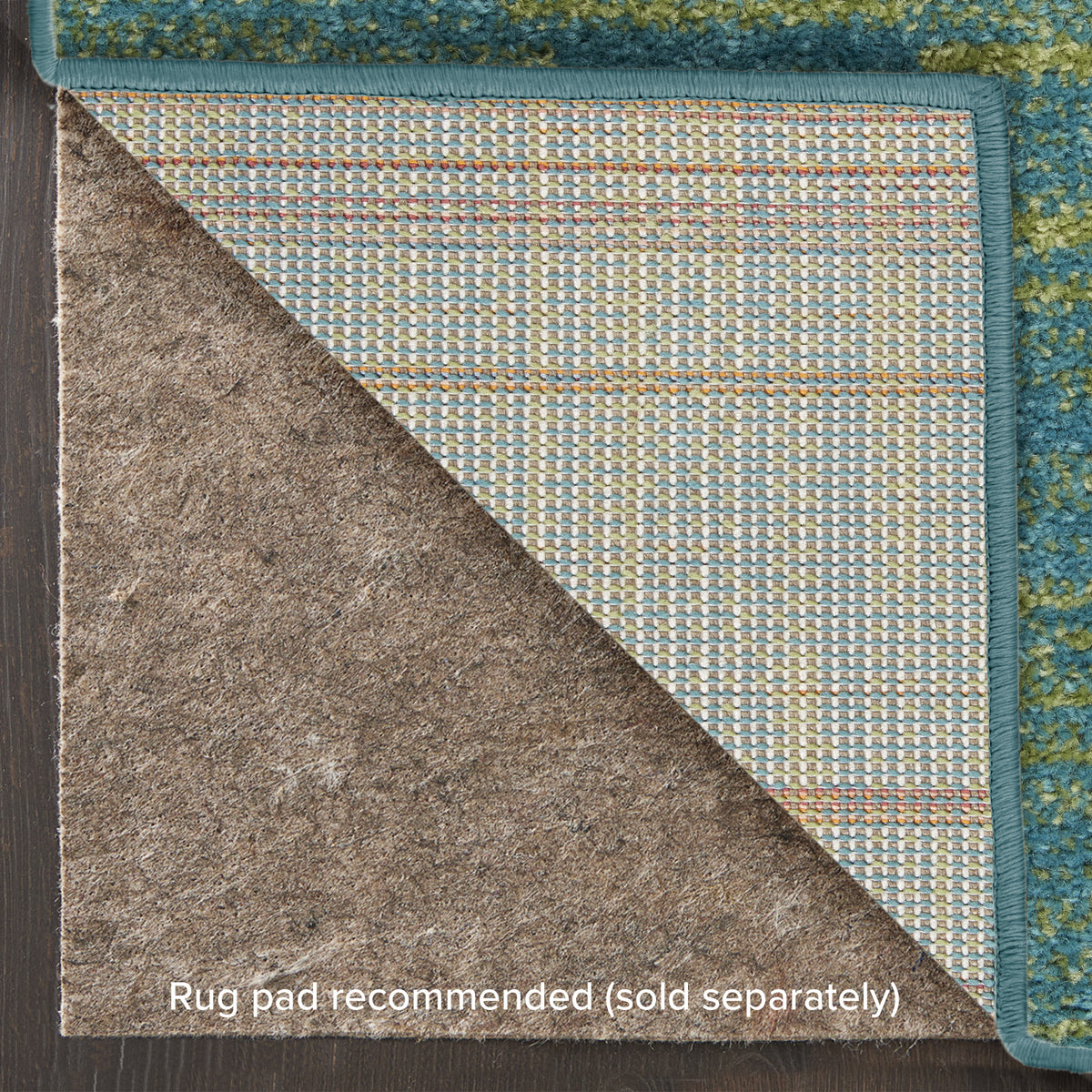 Nourison Essentials NRE01 Blue Green Rug
