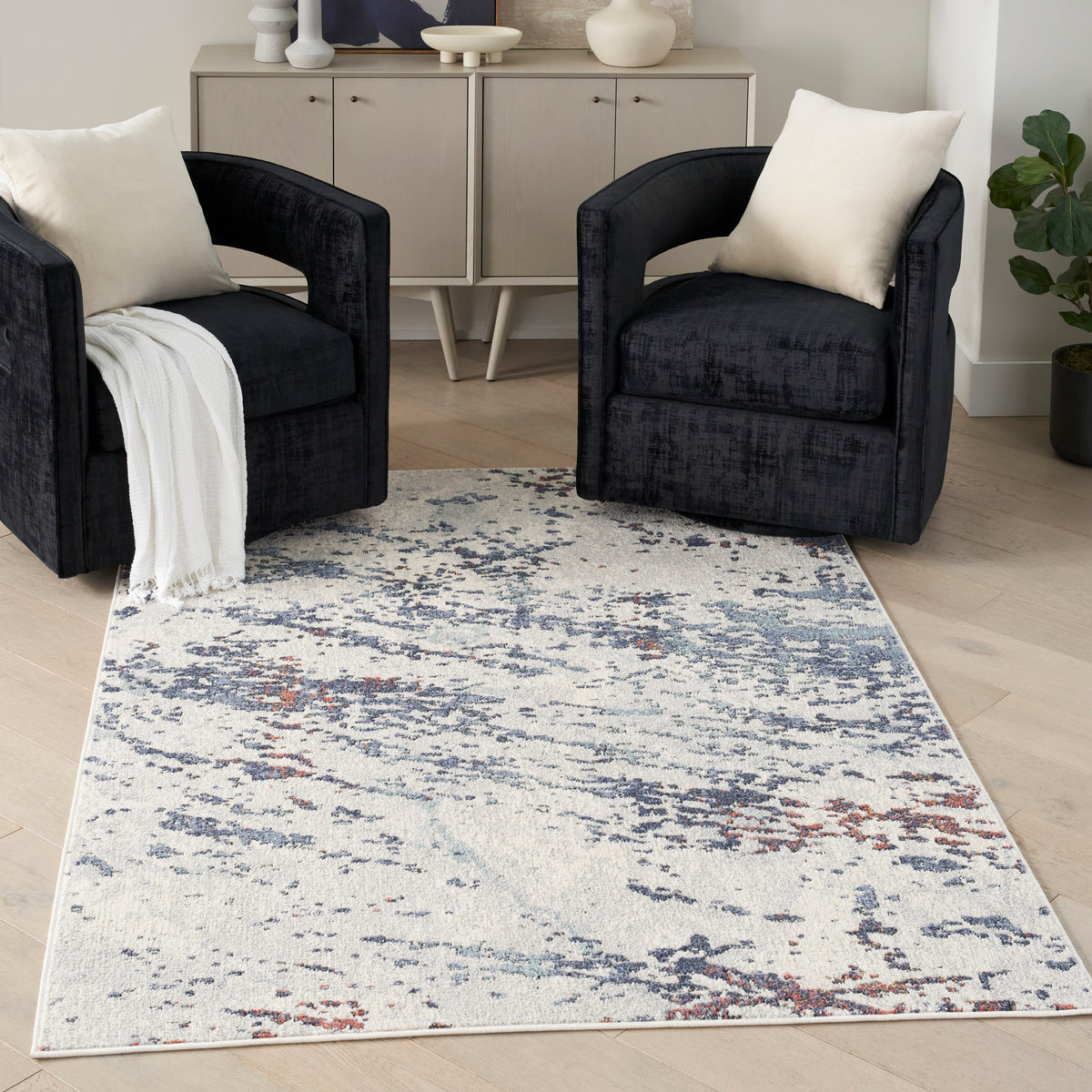Motion MTT04 Ivory Blue Rug