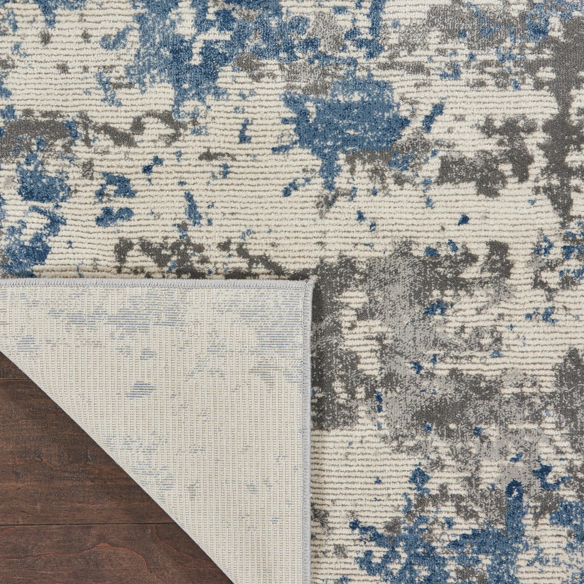 Rustic Textures RUS08 Grey Blue Rug