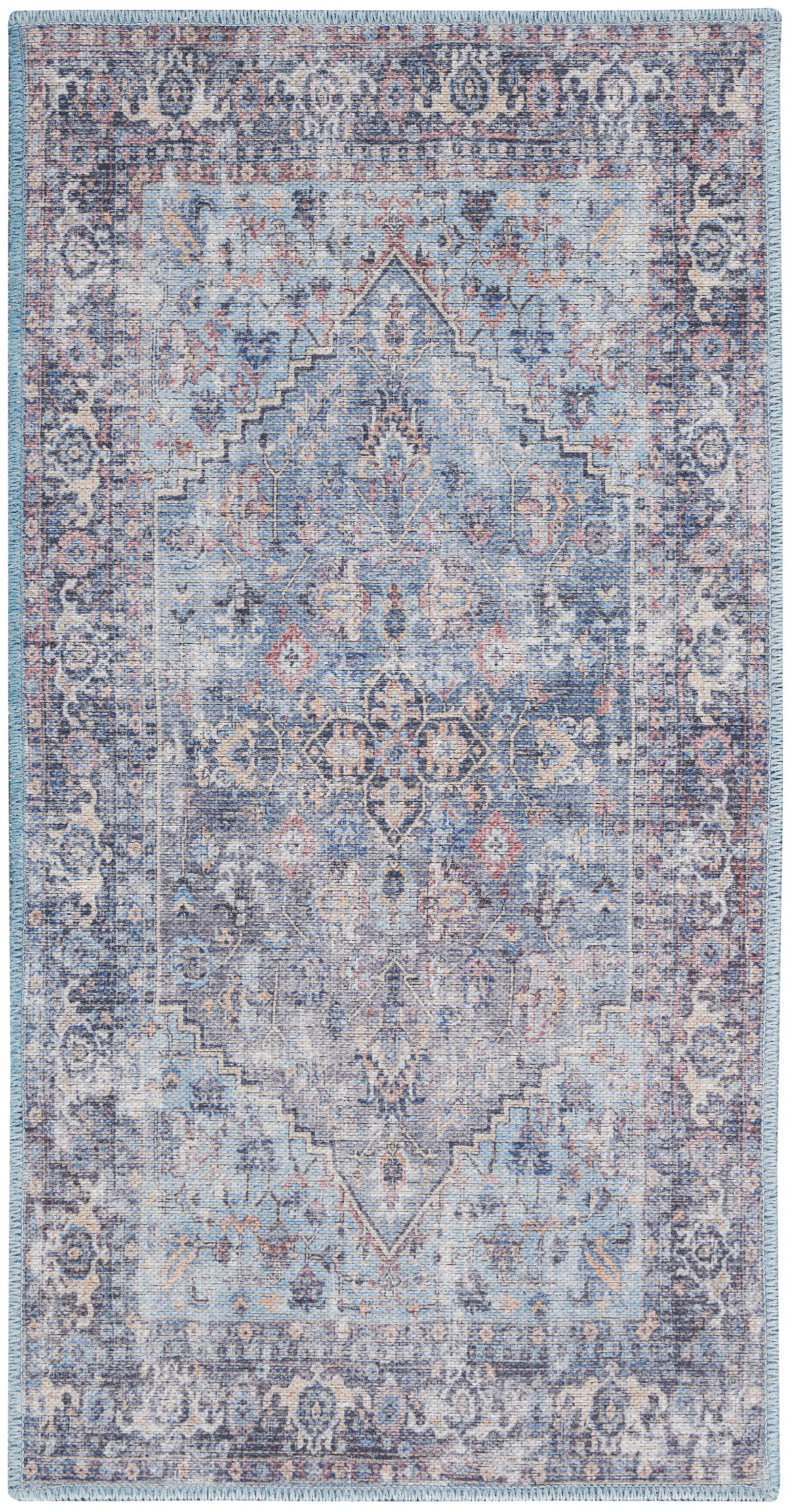 New Concept Washables SR104 Light Grey Blue Rug