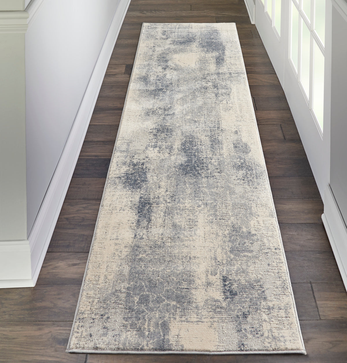Rustic Textures RUS02 Blue Ivory Rug