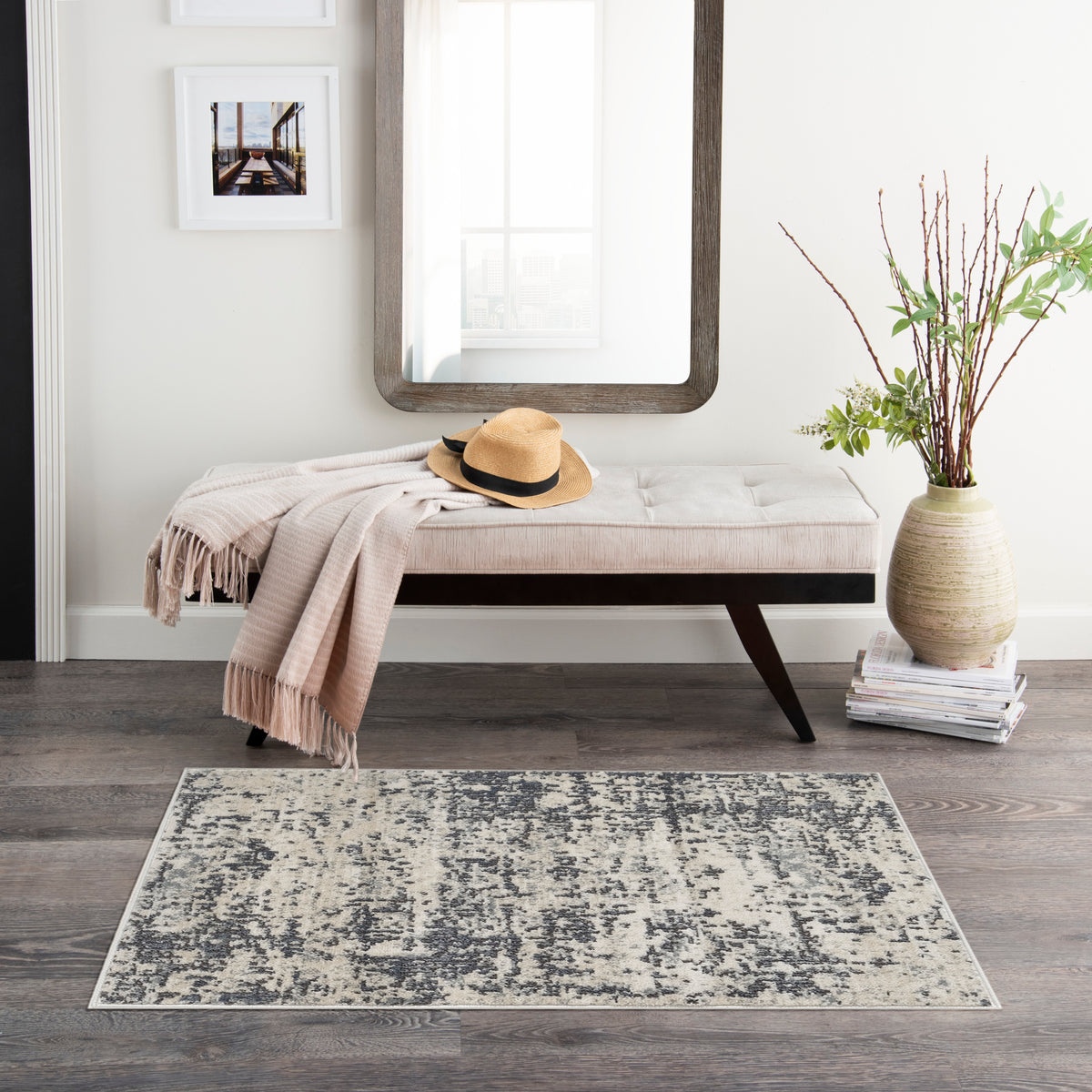 Quarry QUA17 Ivory Grey Rug