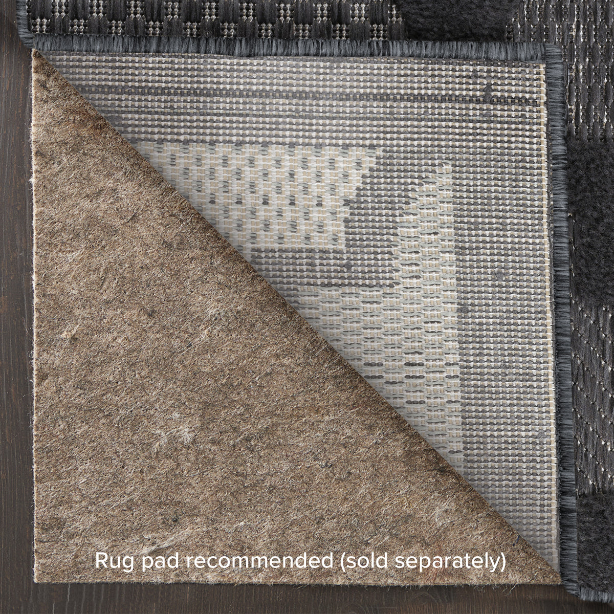 Easy Care NES01 Charcoal Black Rug