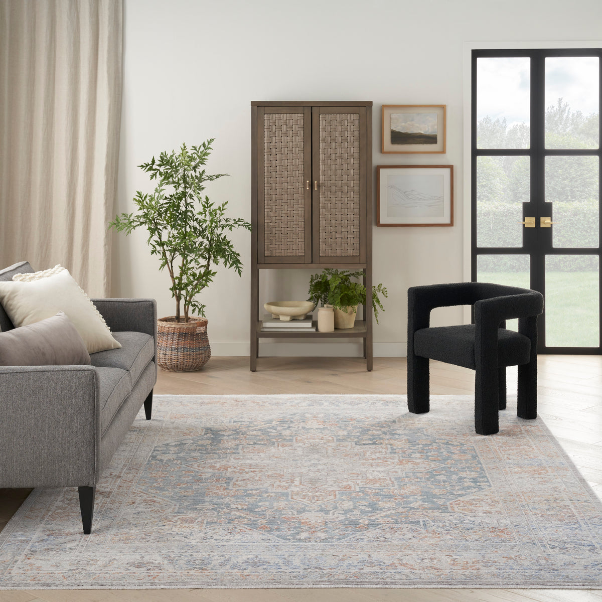 Elegant Heirlooms ELH01 Ivory Blue Rug