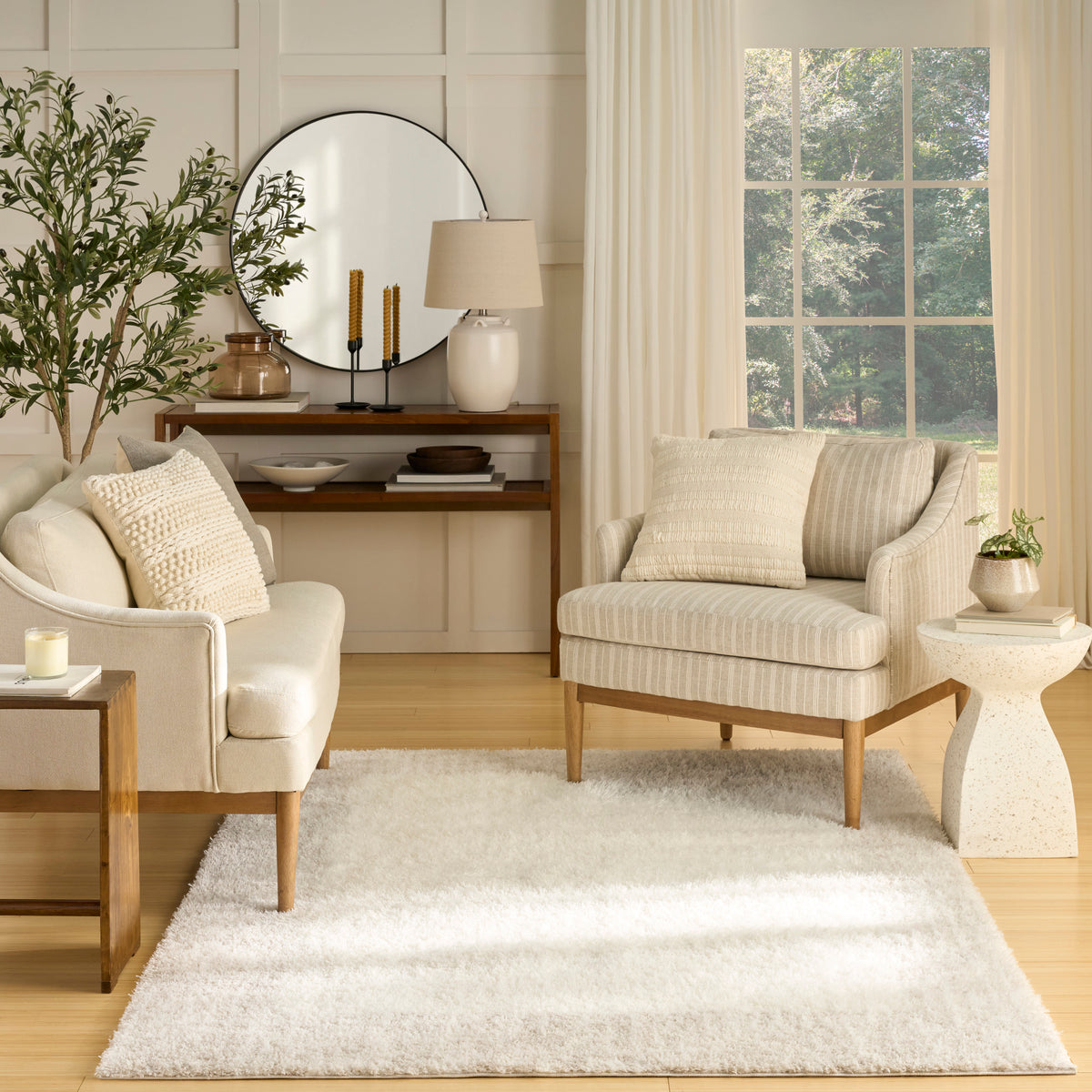 Pacific Shag PCS02 Ivory Beige Rug