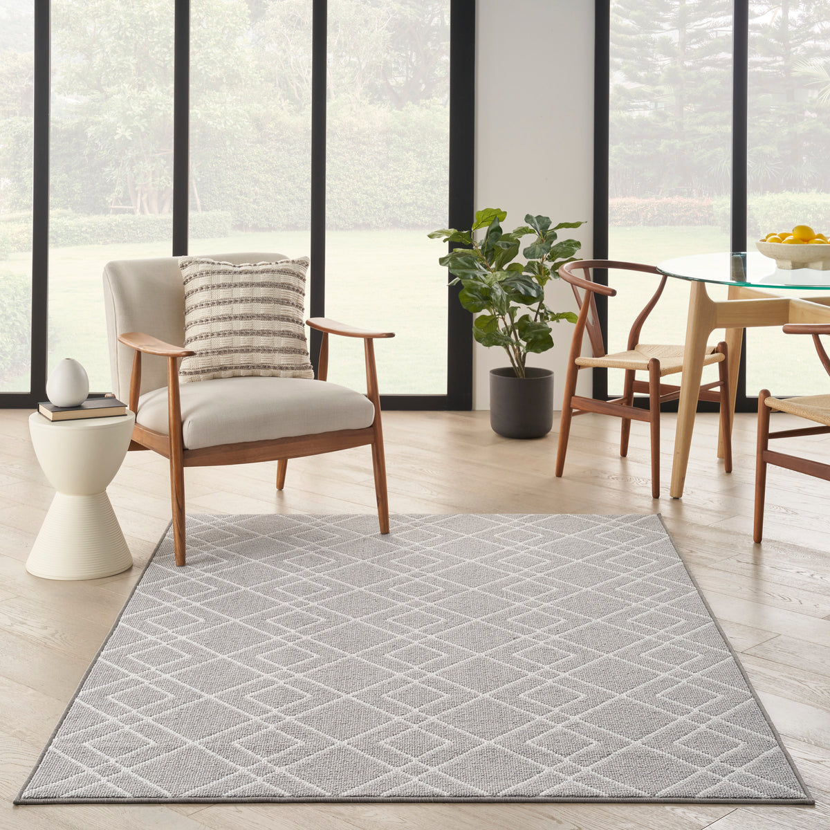 Modern Lines MOL01 Silver Rug