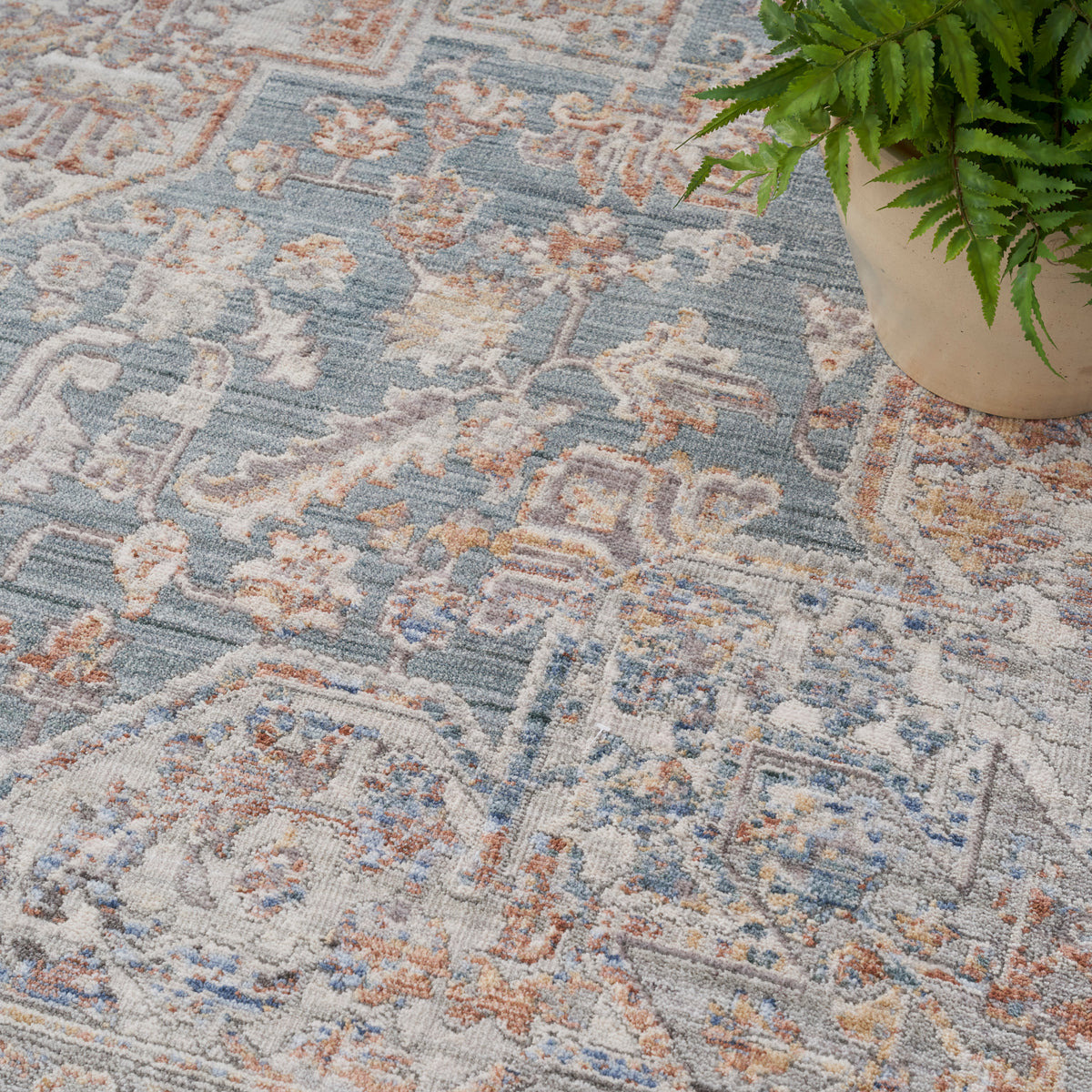 Elegant Heirlooms ELH01 Ivory Blue Rug