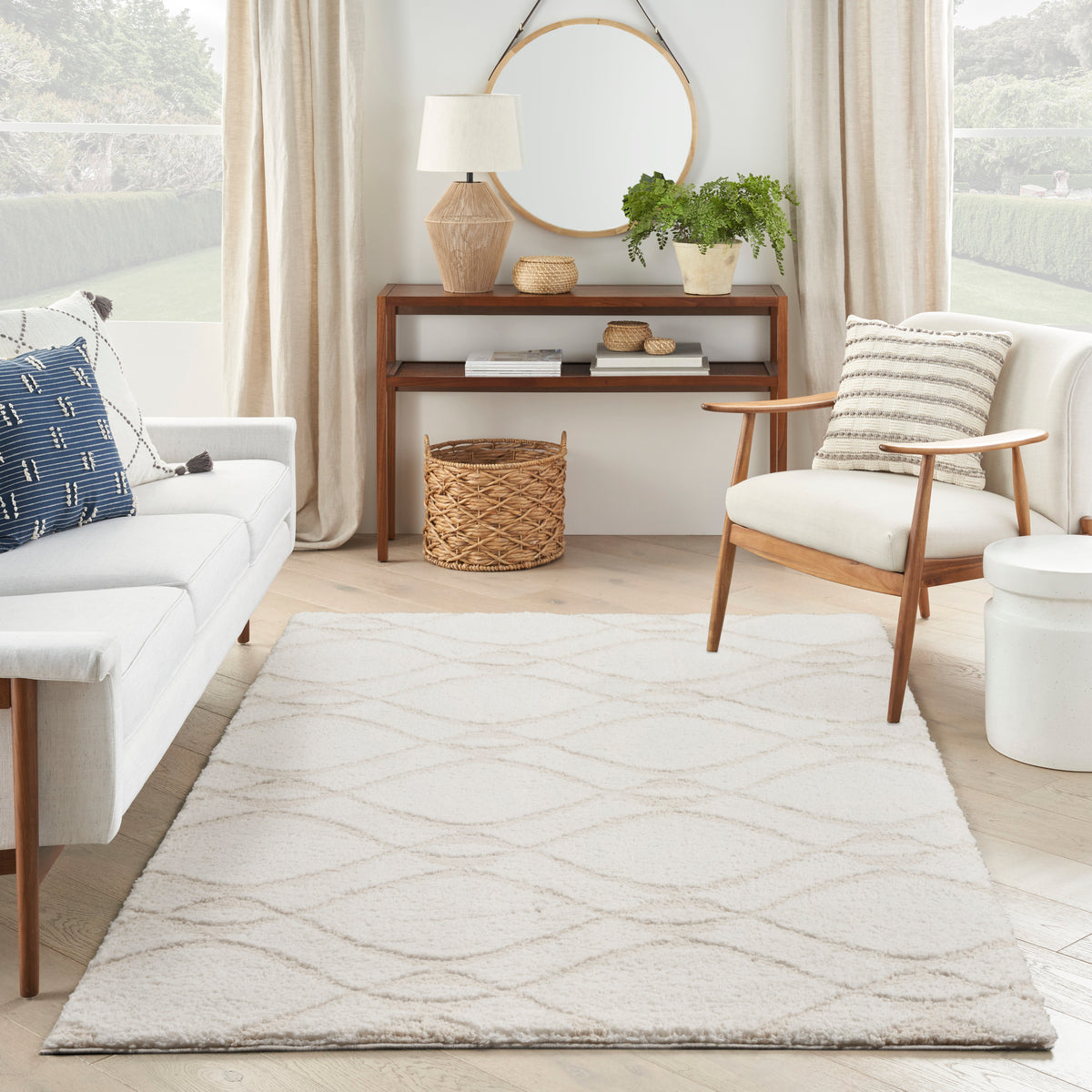 Modern Shag MMD03 Ivory Beige Rug