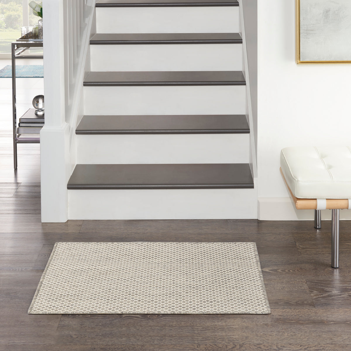 Courtyard COU01 Ivory Silver Rug