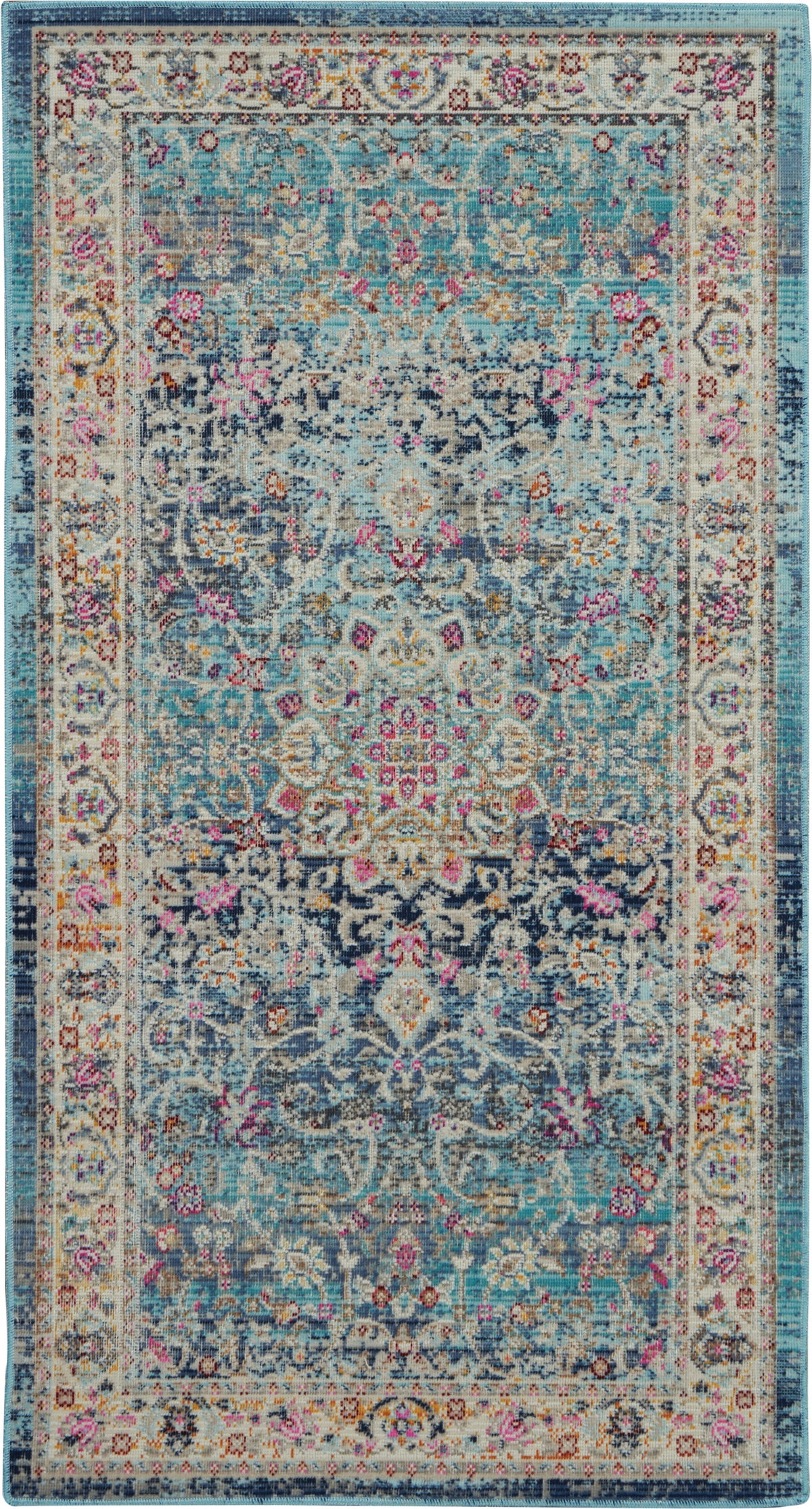 Vintage Kashan VKA01 Blue Rug