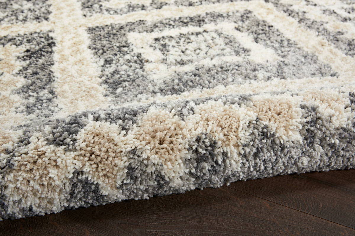 Oslo Shag OSL02 Grey Ivory Rug