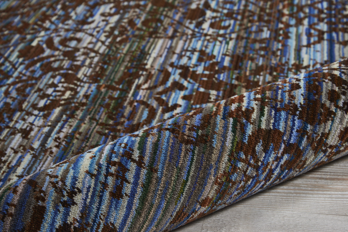 Rhapsody RH009 Blue Moss Rug