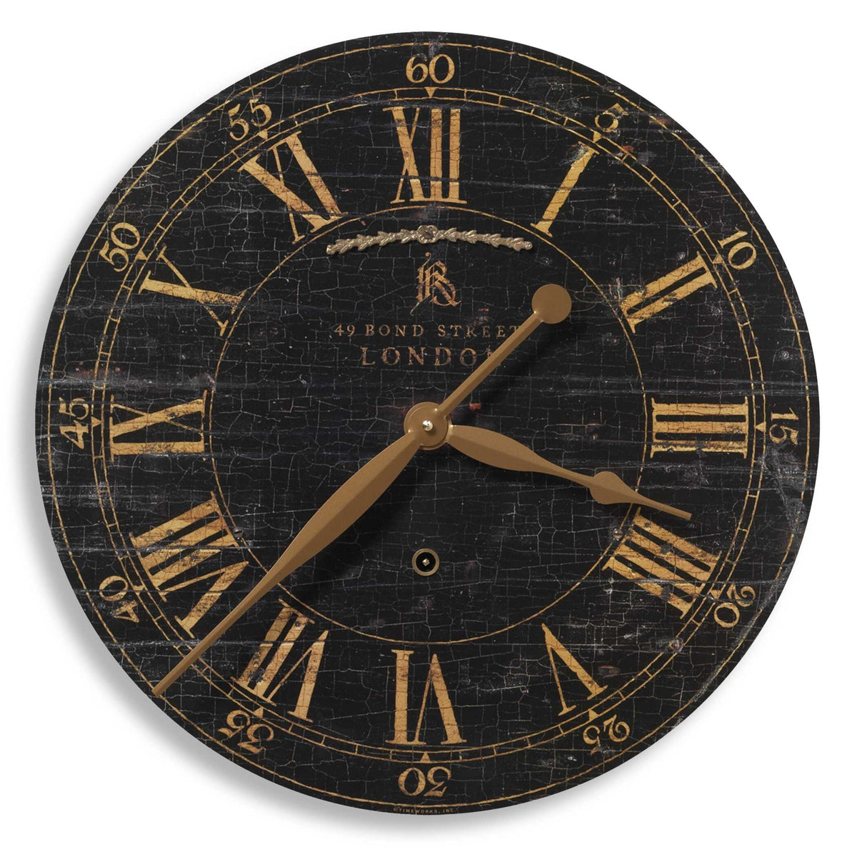 Bond Street Black Wall Clock