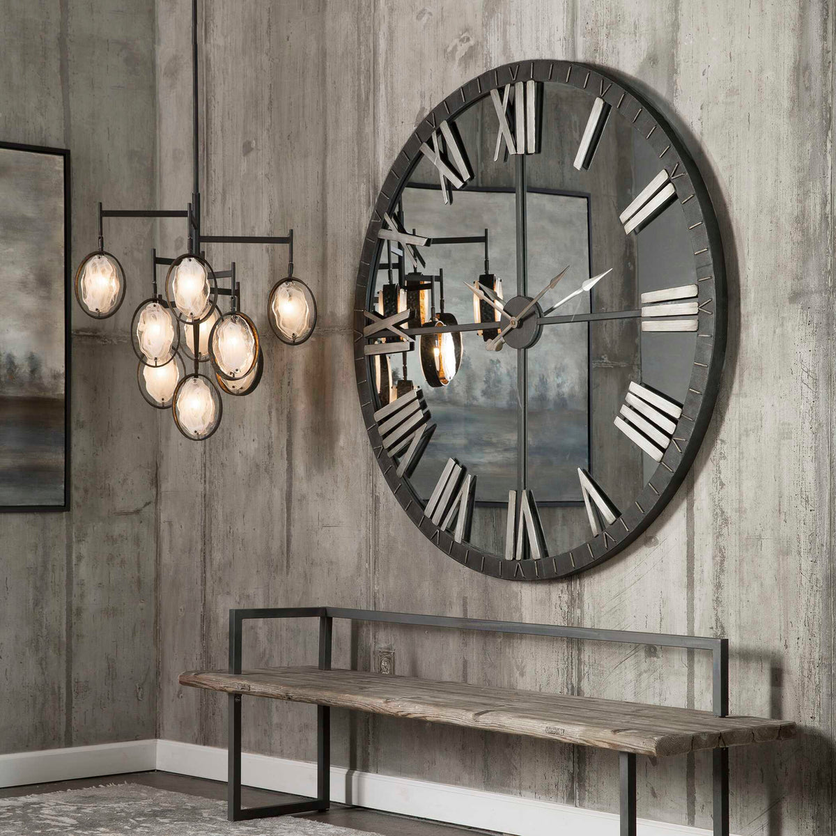 Amelie Large Bronze Wall Clock