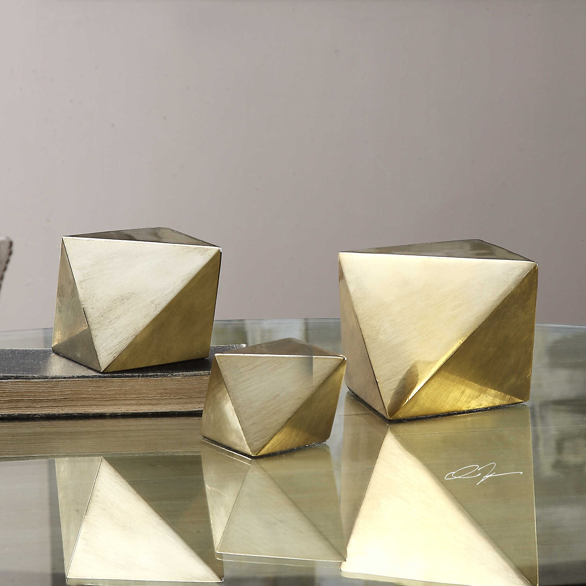 Rhombus Champagne Accents Set/3