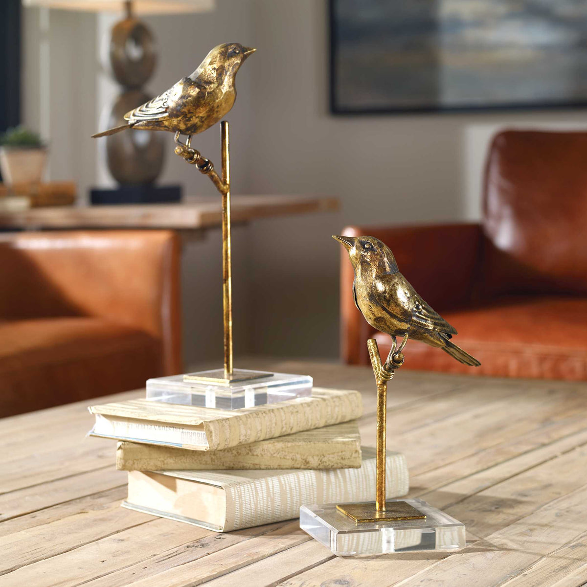 Passerines Bird Sculptures Set/2