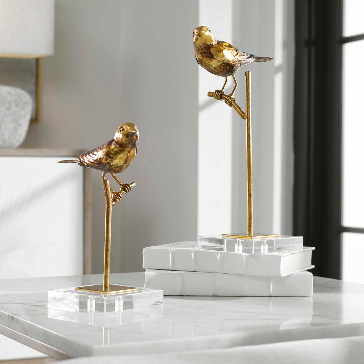 Passerines Bird Sculptures Set/2