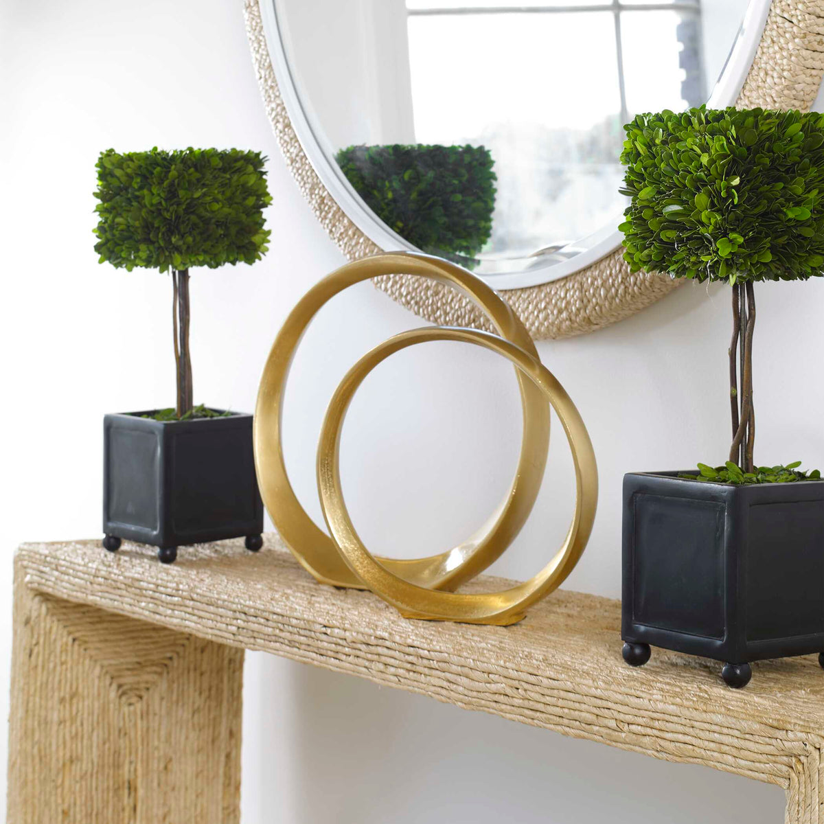 Jimena Gold Ring Sculptures Set/2