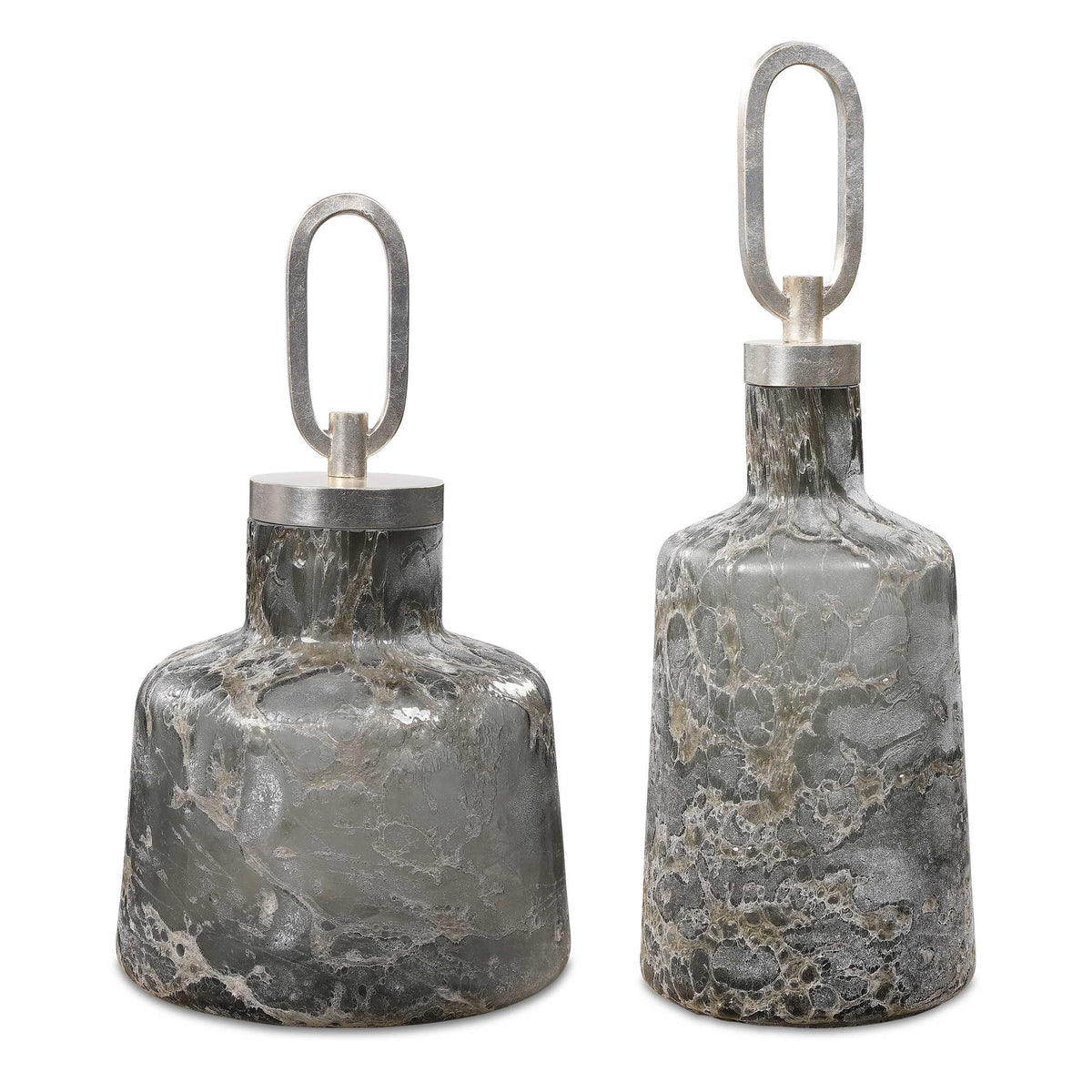 Storm Art Glass Bottles Set/2