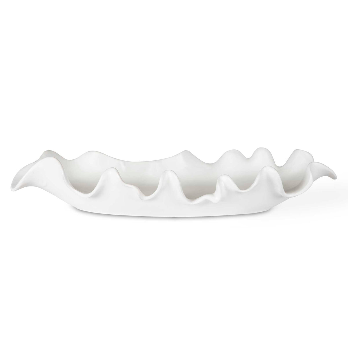 Ruffled Feathers Modern White Bowl