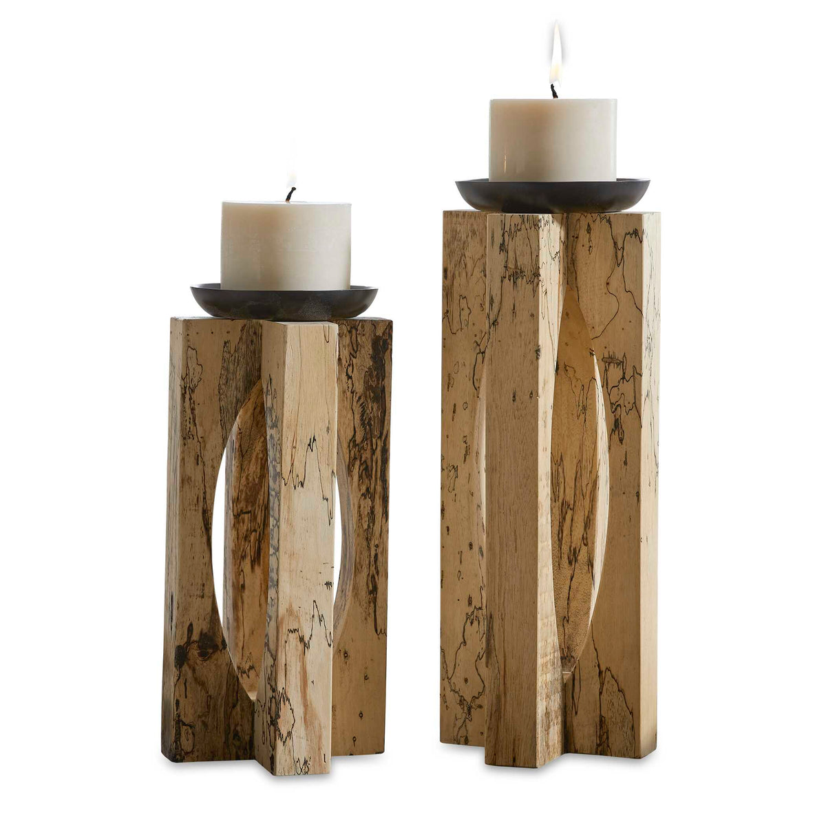 Ilva Wood Candleholders Set/2