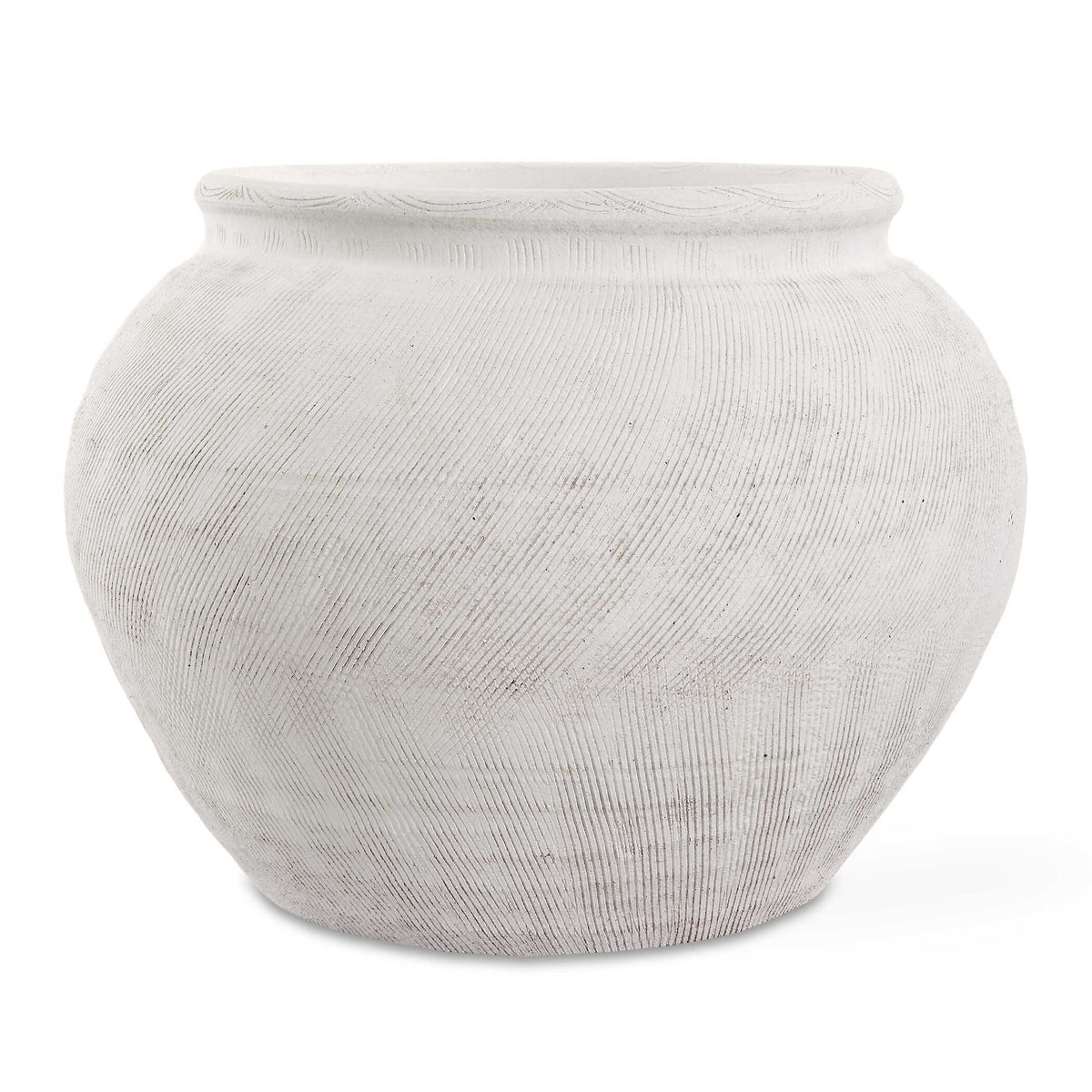 Floreana Round White Vase
