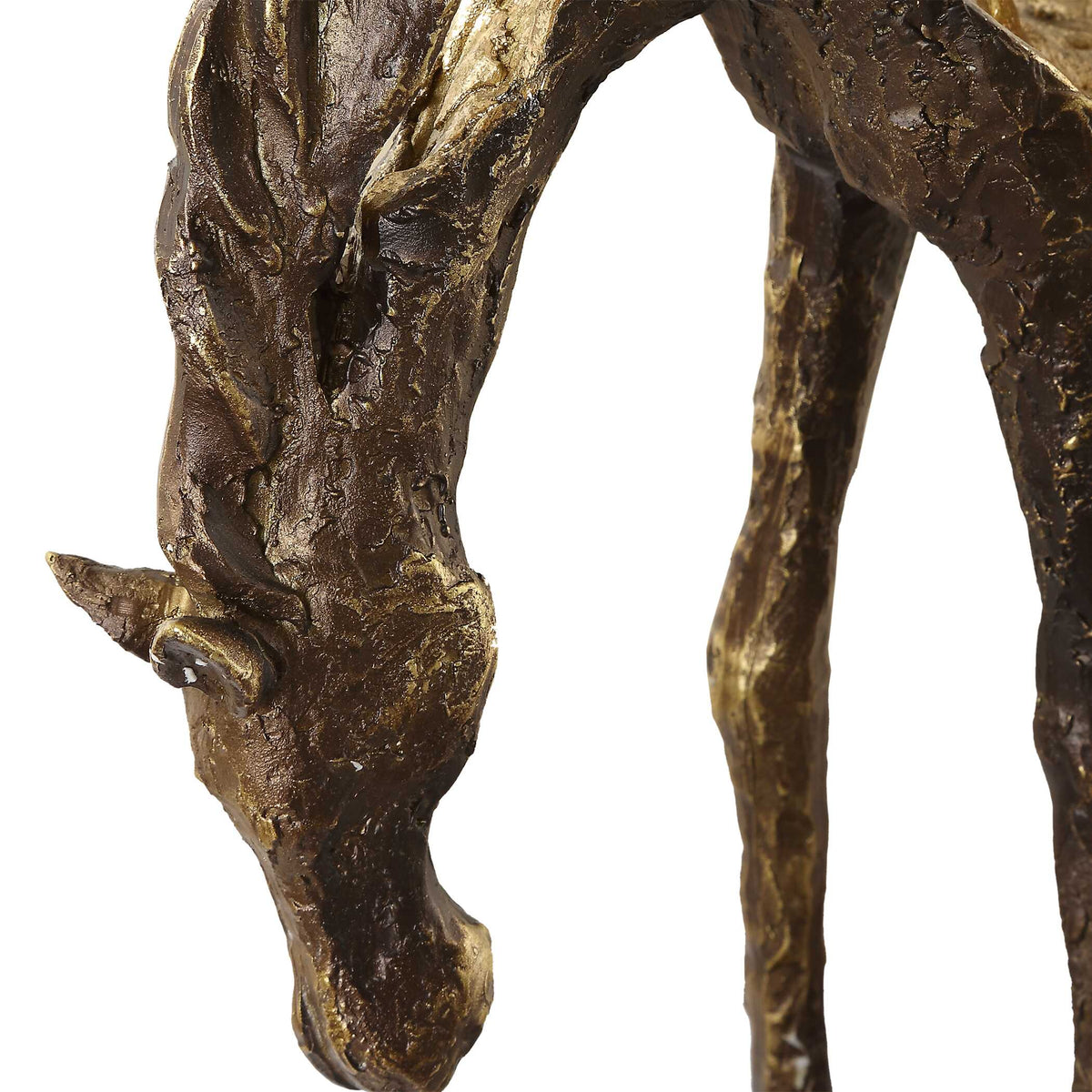 Openly Grazing Horse Sculpture