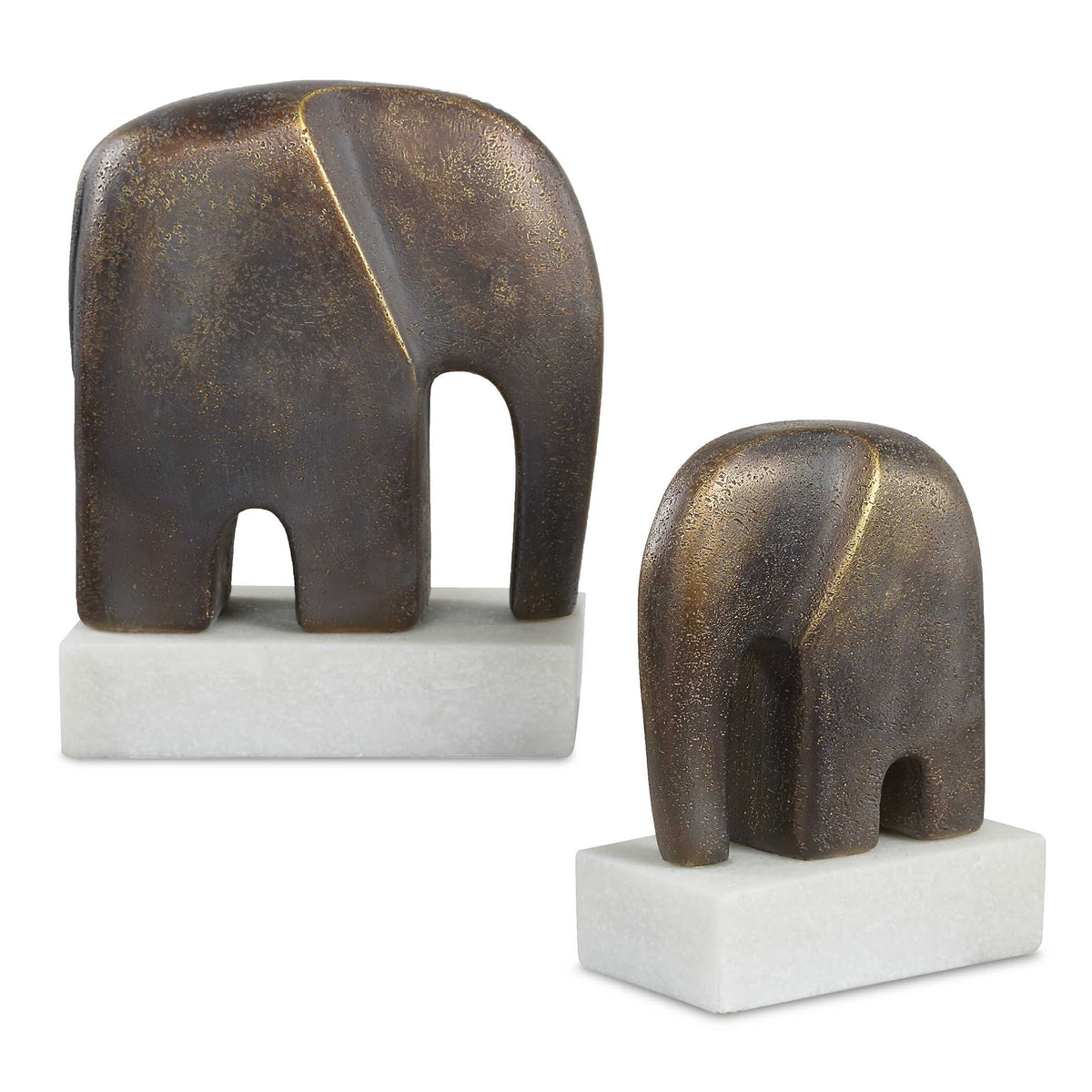 Timeless Tusk Bronze Sculptures Set/2