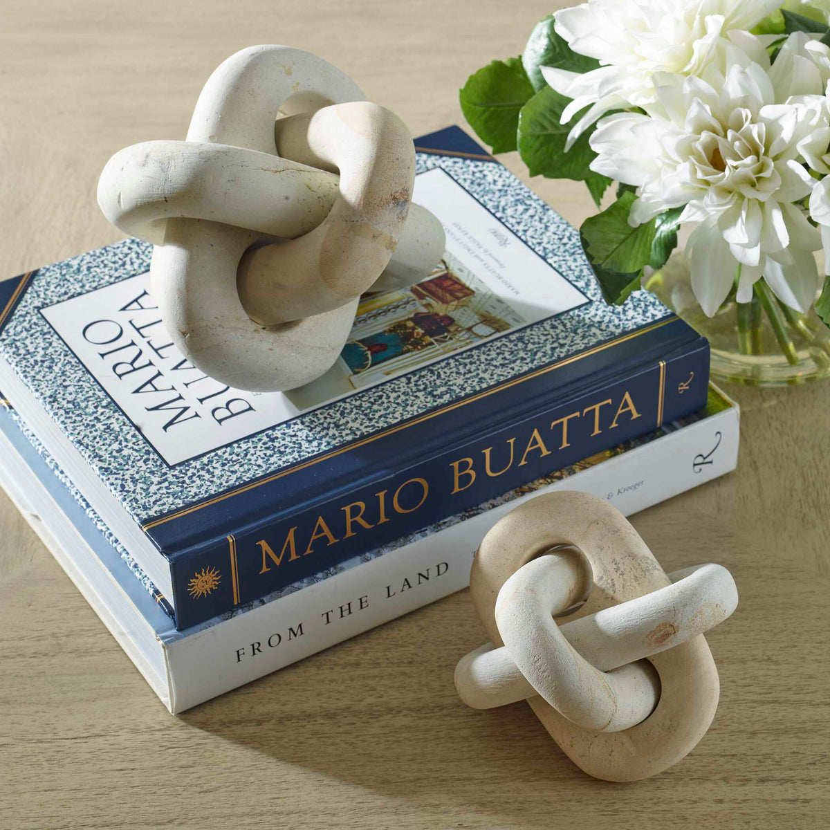 Limestone Link Sculptures Set/2